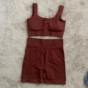 Mocha brown workout set